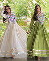 Lw 9347 Cotton With Thread Embroidered Work Navratri Gown